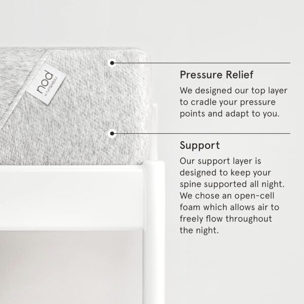 Nod by Tuft & Needle 8-Inch Full Mattress, Medium Firm Adaptive Foam Bed in a Box, Responsive and Supportive, CertiPUR-US, 100-Night Sleep Trial, 10-Year Limited Warranty - Image 2