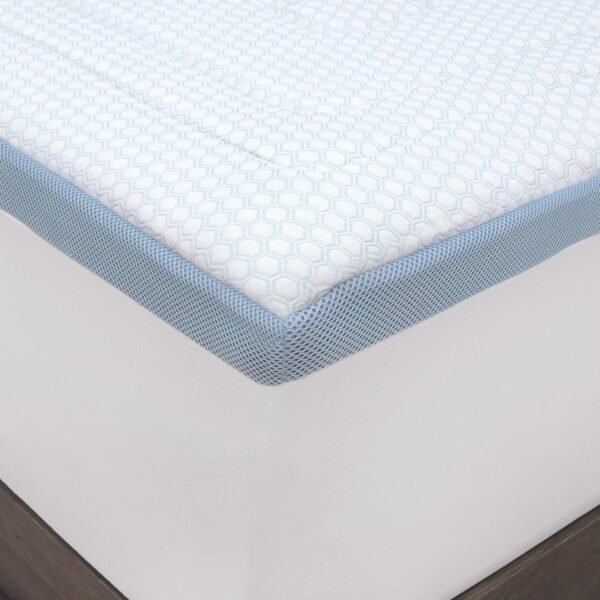 SensorPEDIC SensorCOOL 3-Inch Gel-Infused Mattress Topper, Twin, White - Image 6