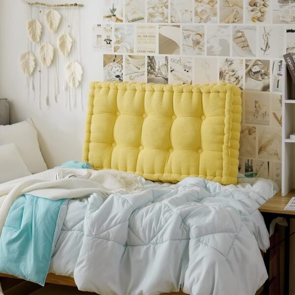 DormCo Rainha® - Ultra Thick Tufted College Headboard - Yellow - Image 4