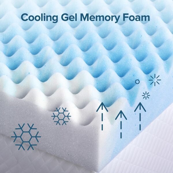 ZINUS 2 Inch Swirl Gel Cooling Memory Foam Mattress Topper, Smaller, More Convenient WonderBox Packaging, Cooling, Airflow Design, CertiPUR-US Certified, Twin XL - Image 9