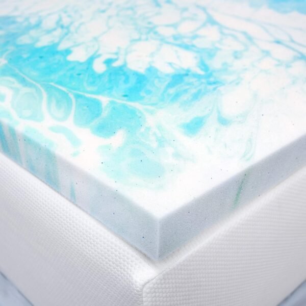 BioPEDIC 2-Inch Twin Size Mattress Topper, iCOOL Tech and Gel Swirl Medium Plush Memory Foam Mattress Topper, CertiPUR-US Certified, White, Twin Size (75" L x 39" W x 2" H) - Image 3