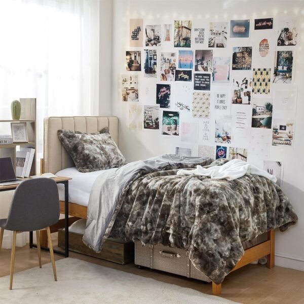 Tavira Allure® College Dorm Headboard - Broad Panel - Linen Beige - Image 5