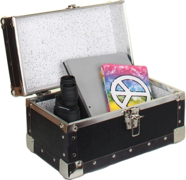 Summer Camp and College Dorm Mini Storage Trunk Organizer Keepsake Box Treasure Chest Footlocker Size 14"L x 8"H x 8"W Hunter Green - Image 2