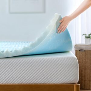ZINUS 2 Inch Swirl Gel Cooling Memory Foam Mattress Topper, Smaller, More Convenient WonderBox Packaging, Cooling, Airflow Design, CertiPUR-US Certified, Twin XL