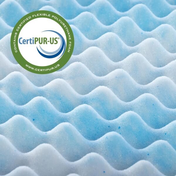 ZINUS 2 Inch Swirl Gel Cooling Memory Foam Mattress Topper, Smaller, More Convenient WonderBox Packaging, Cooling, Airflow Design, CertiPUR-US Certified, Twin XL - Image 8