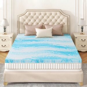 Mattress Topper – 2 Inch Memory Foam Mattress Topper Twin XL Cooling Gel Infusion CertiPUR Certified