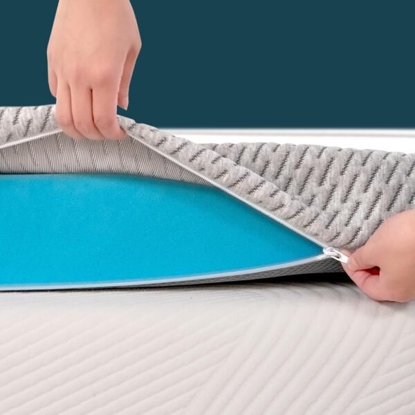 SyMax King Memory Foam Mattress Topper 3 Inch for College Dorm Bedroom Cooling Gel Mattress Topper Memory Foam Pad Soft Sofa Bed Topper with Removable & Washable Cover King Size - Image 8