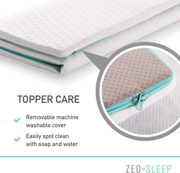 1.5-inch Mattress Topper - Twin Size Memory Foam Mattress Topper - Balanced Support Mattress Topper for Back Discomfort 75 x 38 x 1.5 inches - Image 9