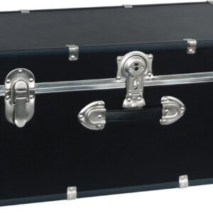 Seward Trunk College Dorm and Camp Storage Footlocker, Black, 30-Inch (SWD5120-10)