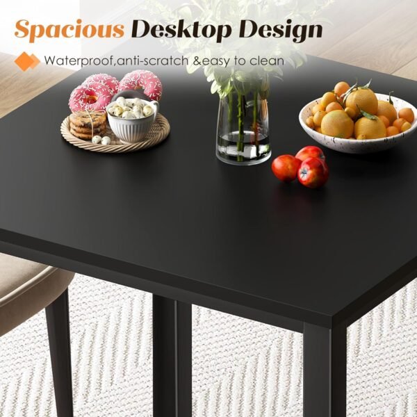 Need Dining Table Small Computer Desk for Home&Office- 31.5" Length Small Writing Desk Gaming Desk Students Laptop Use, Black Desktop & Black Frame AC3CB(80 * 60) - Image 6