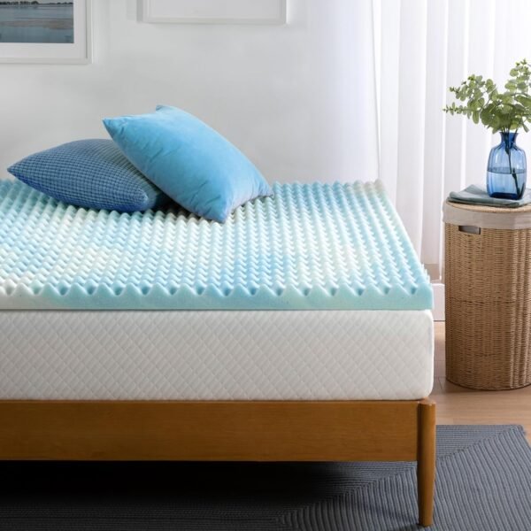 ZINUS 2 Inch Swirl Gel Cooling Memory Foam Mattress Topper, Smaller, More Convenient WonderBox Packaging, Cooling, Airflow Design, CertiPUR-US Certified, Twin XL - Image 7