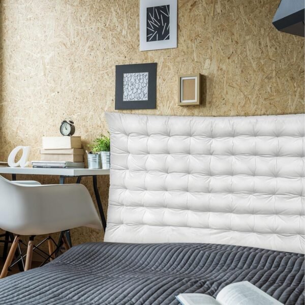 College Dorm Headboard Velvet Ultra Thick Tufted Headboard Cushion with Wall Hooks for College Dorm Decor, 39.25" x 34" x 3.15" - Image 5