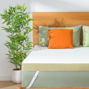 Marsail 3 Inch Memory Foam Mattress Topper Twin XL, Cooling Gel Infused Mattress Topper with Soft Cover, CertiPUR-US and Oeko-TEX Certified, Suitable for Sofa, RV, Camping
