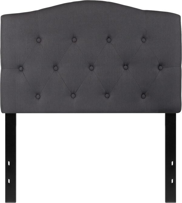 Flash Furniture Cambridge Tufted Upholstered Twin Size Headboard in Dark Gray Fabric - Image 6