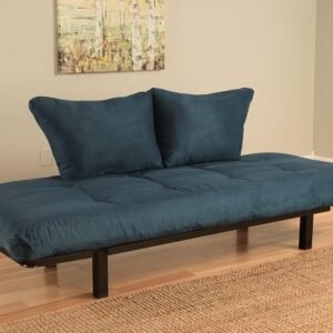 Best Futon Lounger – Mattress ONLY – Sit Lounge Sleep – Small Furniture for College Dorm, Bedroom Studio Apartment Guest Room Covered Patio Porch (POSH Blue)