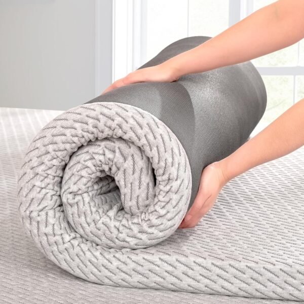 SyMax King Memory Foam Mattress Topper 3 Inch for College Dorm Bedroom Cooling Gel Mattress Topper Memory Foam Pad Soft Sofa Bed Topper with Removable & Washable Cover King Size - Image 5