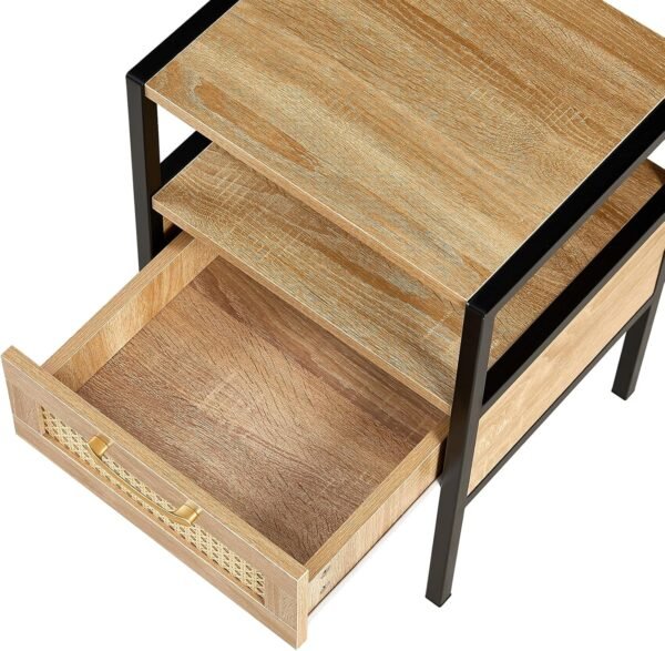 Modern Simple Storage Nightstand with 2 Drawers Bedside Cabinet Small Household Furniture Bed Side Table. - Image 5
