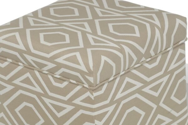 MJL Furniture Designs Tami Square Storage Ottoman, Fabric Upholstered Cube for Living Room, Bedroom or Dorm, Extra Seating Perfect for Small Spaces, 20 Inch, Natural - Image 5