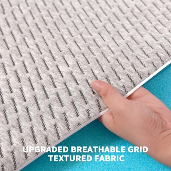 SyMax King Memory Foam Mattress Topper 3 Inch for College Dorm Bedroom Cooling Gel Mattress Topper Memory Foam Pad Soft Sofa Bed Topper with Removable & Washable Cover King Size - Image 4