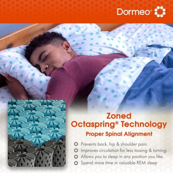 Dormeo Recovery 10" Twin XL Mattress with Signature Recovery Foam™ and Pressure Relieving OctaspringⓇ Technology, Medium Firm - 80” L x 38” W x 10” H - Image 2