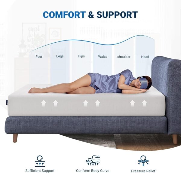 Avenco Queen Mattress, 12 Inch Queen Memory Foam Mattress in a Box for Refresh Sleep & Pressure Relief, CertiPUR-US Certified Firm Queen Size Mattresses - Image 3