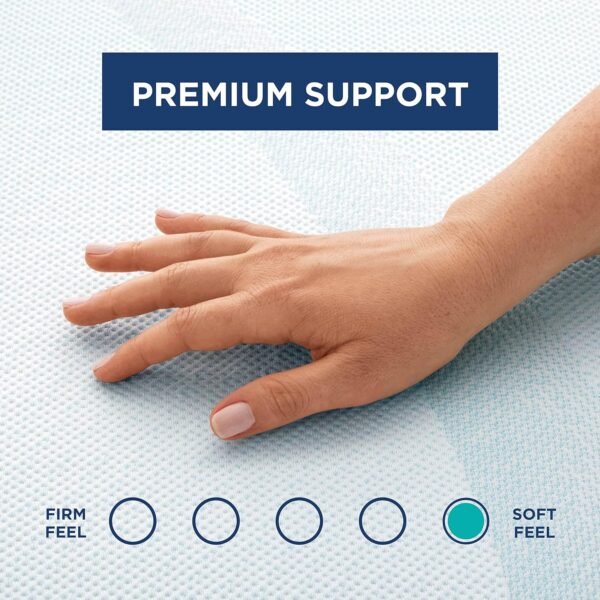 Tempur-Pedic TEMPUR-Adapt + Cooling 3-Inch Full Mattress Topper Medium Luxury Premium Foam & Memory Foam Symphony Pillow Luxury Soft Feel, Standard, White - Image 4