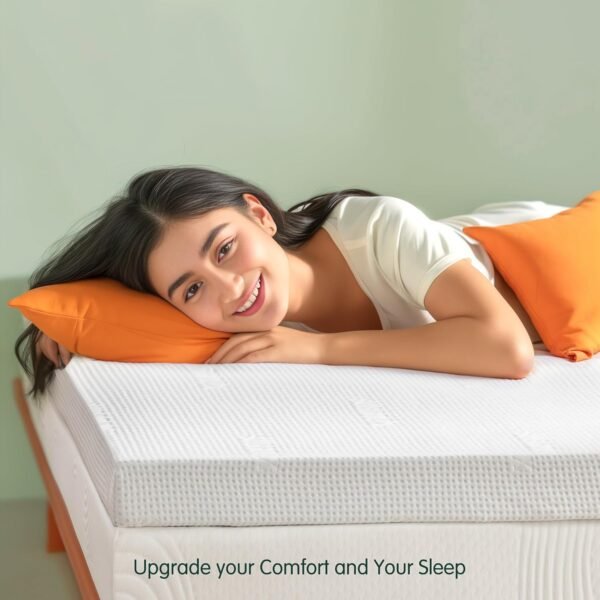 CHUN YI 3 Inch Memory Foam Mattress Topper Twin XL Size, High Density Cooling Gel-Infused Bed Topper for College Dorm, Ventilated Mattress Pad with Breathable Rayon from Bamboo Cover - Image 7