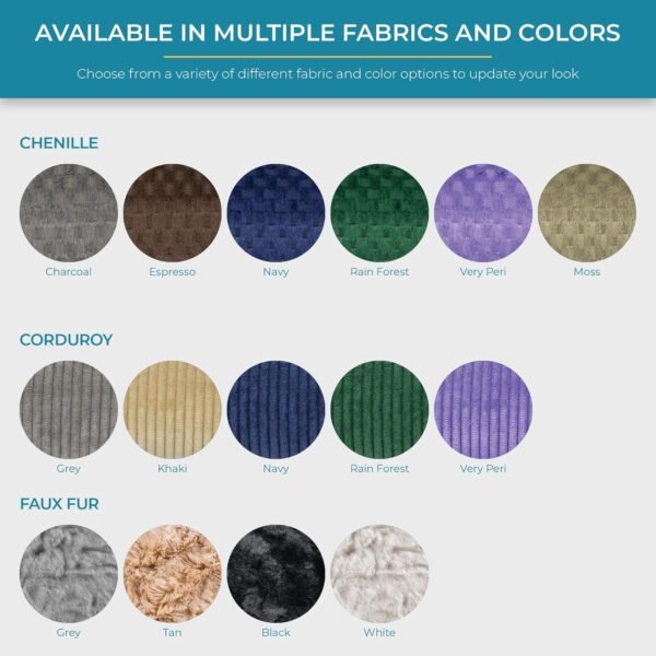 CordaRoy's Chenille Bean Bag Cover (Bean Bag Sold Separately) - Cover for Convertible Bean Bag Chair & Bed - Machine-Washable Chenille Fabric - for Basement, Living Room, Dorm - Full - Rainforest - Image 6