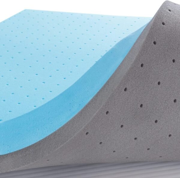 Maxzzz Full Mattress Topper,4 Inch Ventilated Design Memory Foam Queen Mattress Topper,Cooling Gel Infused Swirl Foam Pad for Pressure Relief Back Pain, CertiPUR-US Certified - Image 8