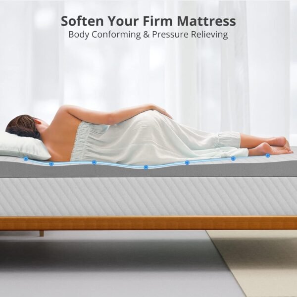 4 Inch Twin Size Memory Foam Mattress Topper, Charcoal Infused, Cooling Ventilation, Breathable Bed Topper for Pressure Relief Back Pain, CertiPUR-US Certified - Image 3