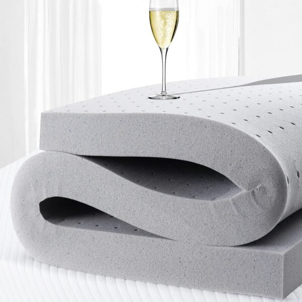 4 Inch Twin Size Memory Foam Mattress Topper, Charcoal Infused, Cooling Ventilation, Breathable Bed Topper for Pressure Relief Back Pain, CertiPUR-US Certified - Image 9