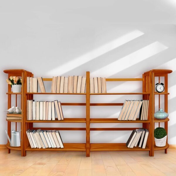 Casual Home 3-Shelf Folding Stackable Bookcase (27.5" Wide)-Mahagony - Image 10