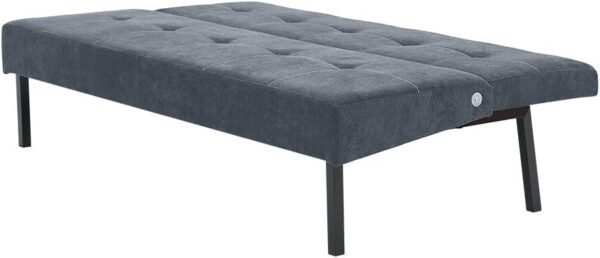 Panana Linen Upholstered Modern Convertible Folding Futon Sofa Bed with Metal Legs for Compact Living Space, Apartment, Dorm, Bonus Room, Gray - Image 7