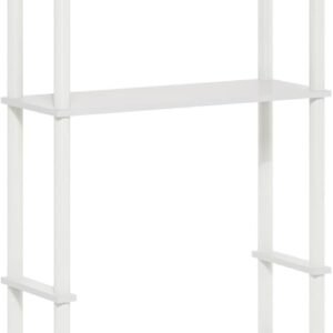 Furinno Turn-N-Tube Toilet Space Saver with 3 Shelves, White/White