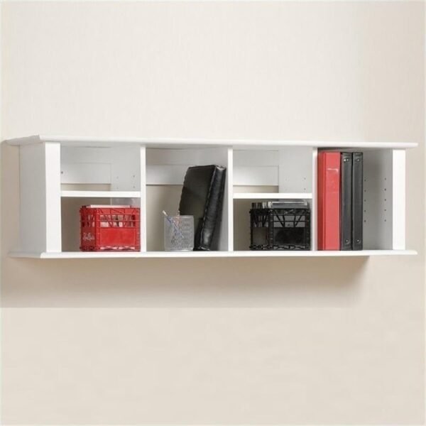 Prepac Wall Mounted Desk Hutch, 48 x 10.5, White - Image 2