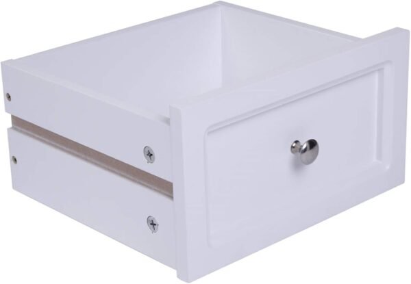 Nightstand with 2 Drawers, Country Style Night Stands for Bedrooms, Bed Side Table Cabinet/Night Stand for Small Spaces, College Dorm, Kids’ Room, Living Room (White, 2-Pack) - Image 7
