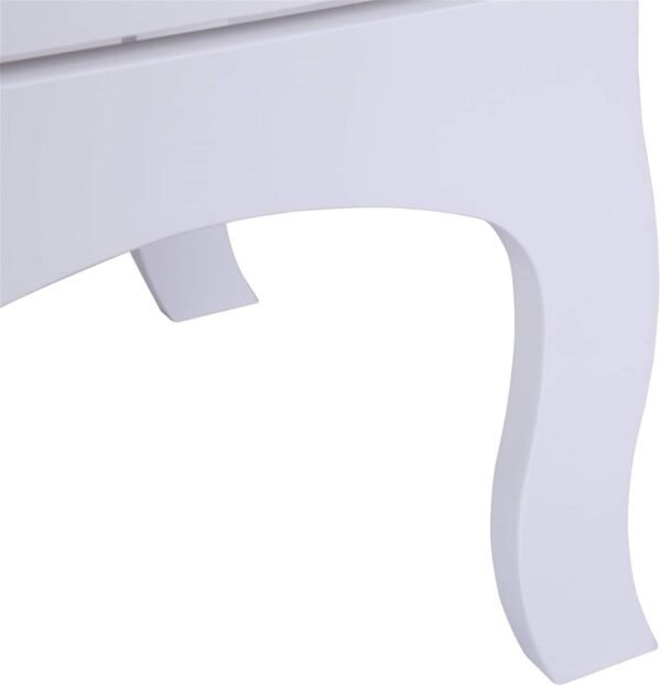 Nightstand with 2 Drawers, Country Style Night Stands for Bedrooms, Bed Side Table Cabinet/Night Stand for Small Spaces, College Dorm, Kids’ Room, Living Room (White, 2-Pack) - Image 8