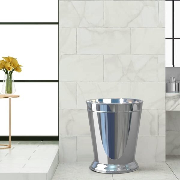nu steel Timeless Polished Stainless Steel Wastebasket, 9-Quart - Image 3