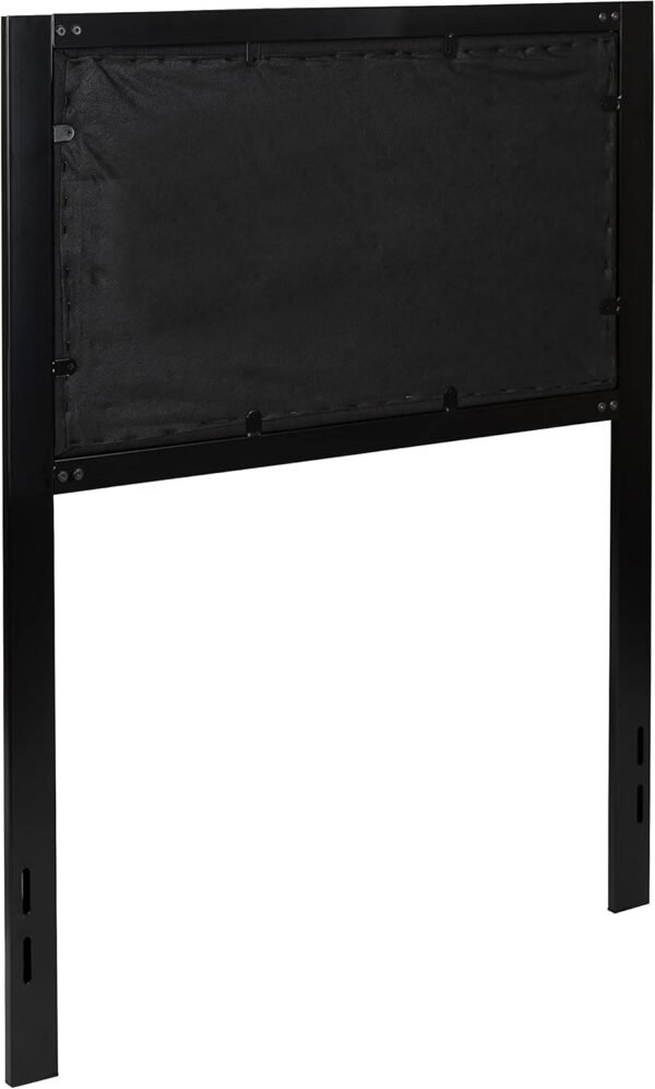 Merrick Lane Camden Headboard - Twin Size Contemporary Black Tufted Fabric Headboard - Adjustable Rail Slots - Image 9