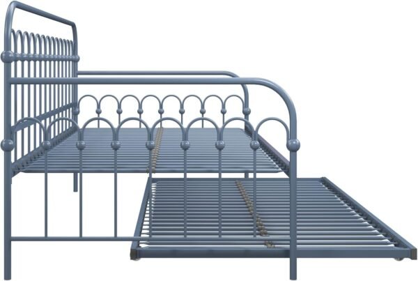 Novogratz Bright Pop Metal Daybed with Trundle, Twin, Stone Blue - Image 16