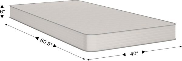 Flash Furniture Dream 6 Inch Hybrid Mattress, Twin XL High Density Foam and Innerspring Mattress in a Box, CertiPur-US Certified Foam - Image 2