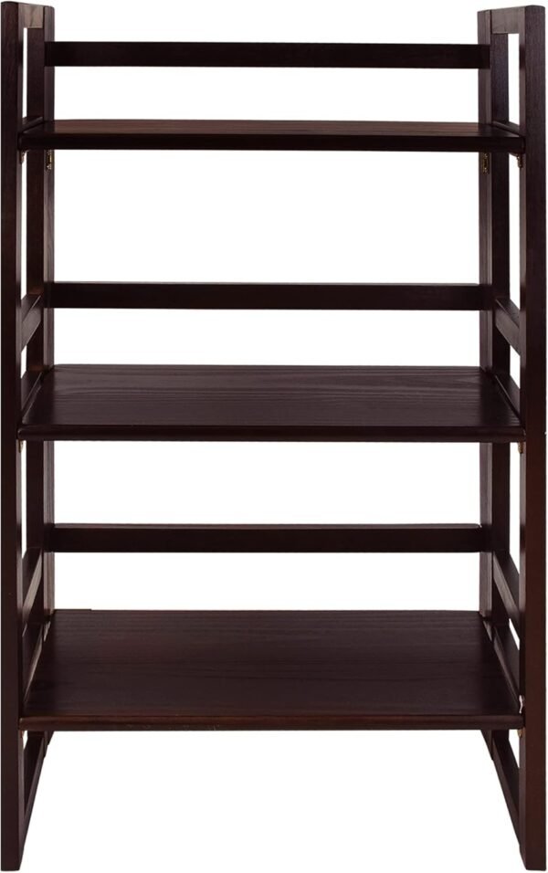 Casual Home 3-Shelf Folding Student Bookcase (20.75" Wide)-Espresso - Image 4