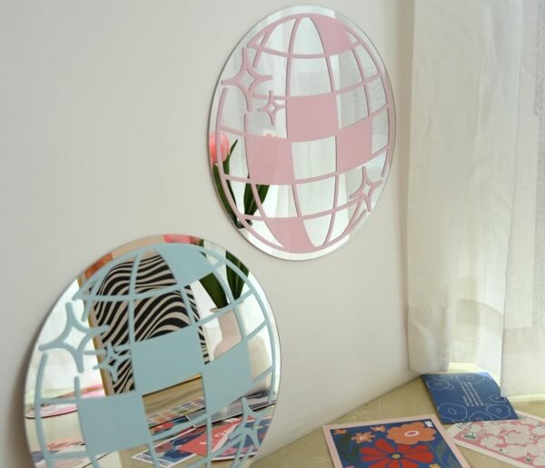 Cute Room Decor Teen Girl Room Decor Preppy Room Decor for Teen Girls Room Decor Aesthetic Bedroom Decor Aesthetic Disco Ball Decor Acrylic Mirror - Image 4