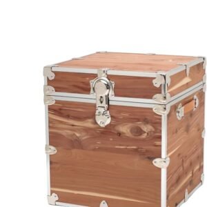 Rhino Trunk & Case Knotty Cedar Cube Trunk For Foot Locker Style & End of Bed Storage 18″x18″x20″