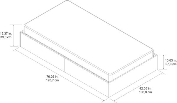 Signature Sleep Magnus Platform Bed Frame and Mattress Set, Twin, Ivory Oak - Image 23