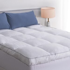 Marine Moon Mattress Topper Twin Plush Pillow Top Mattress Pad/Bed Topper, Fluffy Mattress Pad, Hotel Quality Down Alternative Pillow Topper
