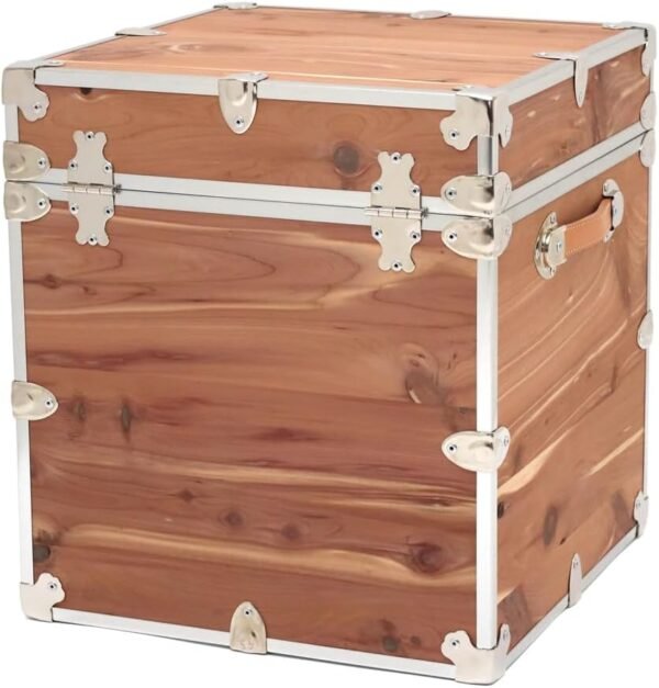 Rhino Trunk & Case Knotty Cedar Cube Trunk For Foot Locker Style & End of Bed Storage 18"x18"x20" - Image 2