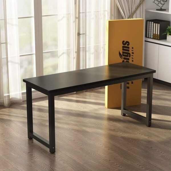 Tribesigns Modern Computer Desk, 63 inch Large Office Desk Computer Table Study Writing Desk Workstation for Home Office, Black Metal Frame - Image 7
