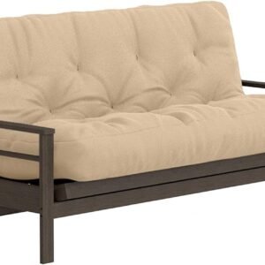 by The Futon Factory 6 inch Foam Futon Mattress – Khaki Cover – Full Size – CertiPUR Certified Foams – Made in USA