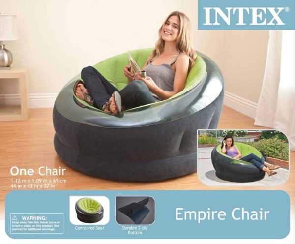 Intex Inflatable Lime Green Empire Chair 68582EP - Image 3